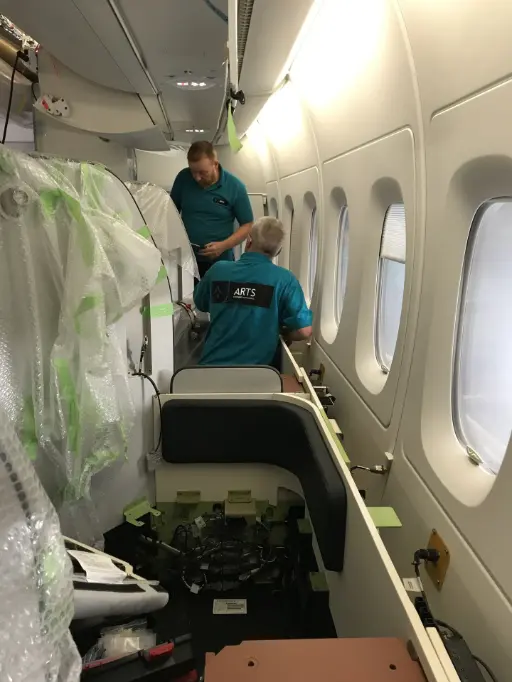 MRO aviation work inside A380